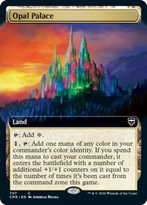 MTG Opal Palace - Foil - Extended Art, Commander Legends, Lightly Played, Englis