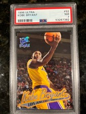 1996-97 Fleer Ultra Kobe Bryant #52 (RC) PSA 7 NM Rookie Card Los Angeles Lakers. rookie card picture