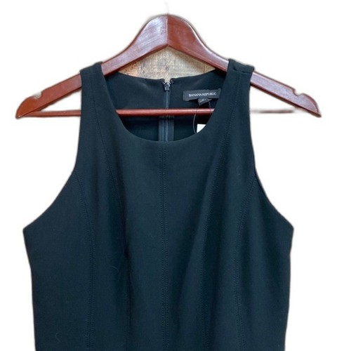 Banana Republic Fit & Flare Stretch Black Cocktail Dress NWT Sz 6 - Picture 4 of 7