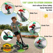 Kids 3 Wheel Scooter Boys Girls 2-7 Years Foldable