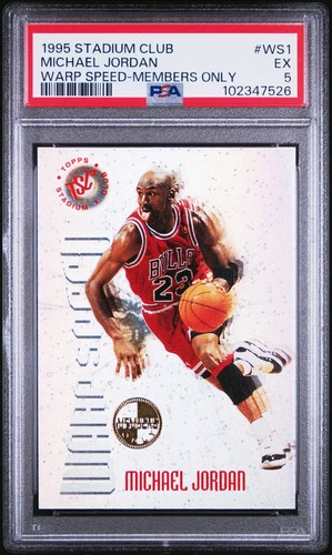 1995 TOPPS STADIUM CLUB WARP SPEED MEMBERS ONLY MICHAEL JORDAN #WS1 PSA 5 - Picture 1 of 2