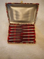 Ercuis St Hilaire 12 Knives Pearl for Dessert, Dessert, Cheese IN Boxset