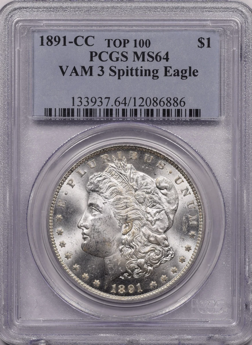 Carson City Grade MS 64 1891 Year Morgan US Dollars (1878-1921