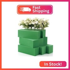 Lallisa 12 Pcs Green Reusable Floral Foam Blocks, 9 x 3 x 3"