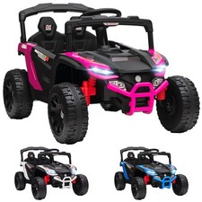 Qaba 12V Kids Ride On Truck with Dual Motors for 3-8 Boys Girls