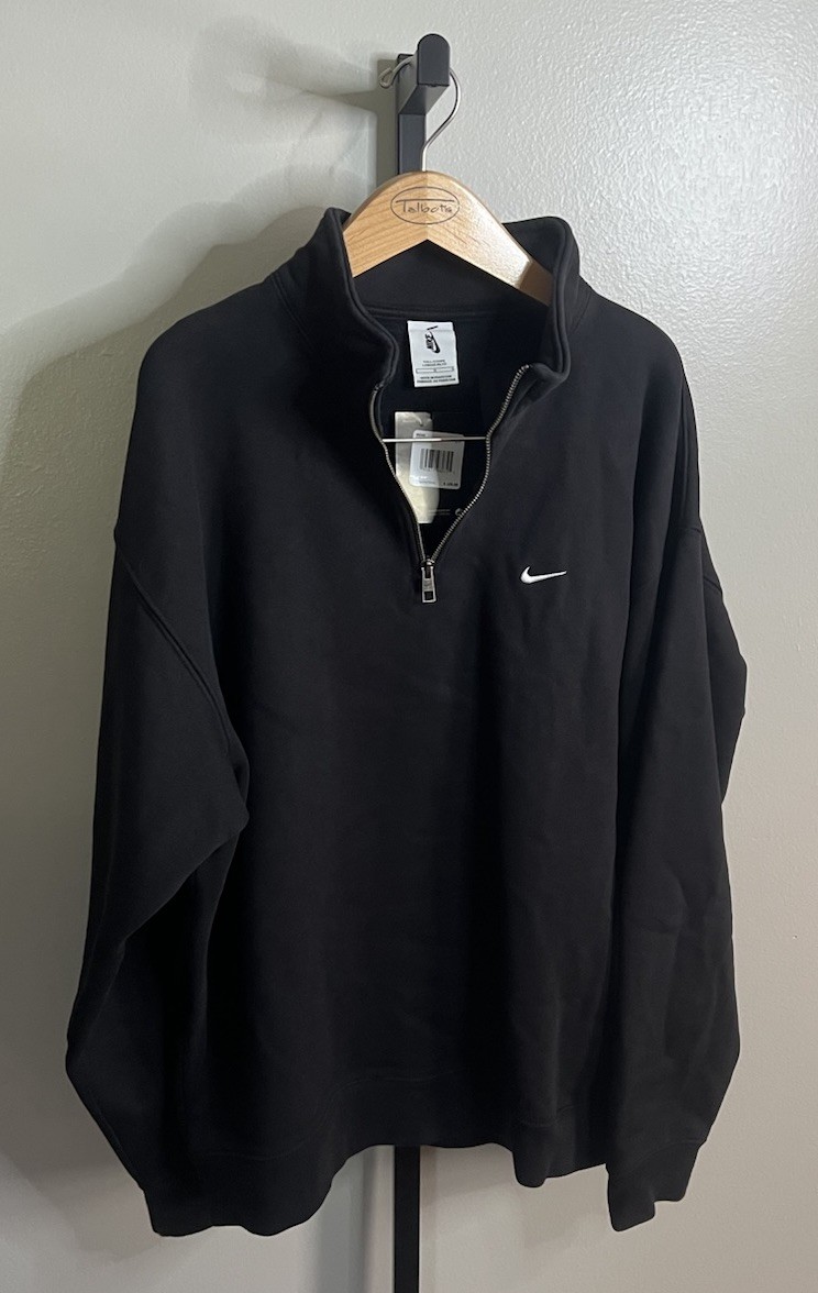 SACAI X NIKE Nike Solo Swoosh Giacca Uomo Taglia L ALTA LT Swoosh 1 4 Zip Nero DQ5209 010 Nuovo con etichette