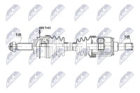 Antriebswelle NTY NPW-MS-102 FüR Mitsubishi Pajero Pinin 1 H66W GDI H67W