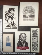WUNDERKAMMER AN EXLIBRIS 744 - " LOT EX LIBRIS ORIGINAL ARTISTS VARIOUS!!! "