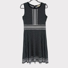 MICHAEL Michael Kors Black & White Polka Dot A-Line Dress