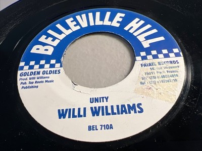Willi Williams - Unity - 7  Vinyl Reissue 