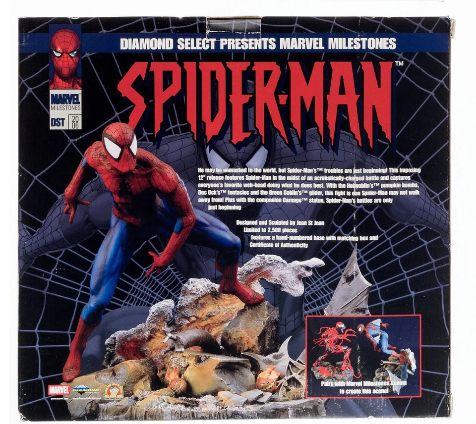 ¡NUEVO/SELLADO! DIAMOND Select Toys SHOWDOWN SPIDER-MAN ESTATUA HITOS DE MARVEL #1 Foto 2 de 4