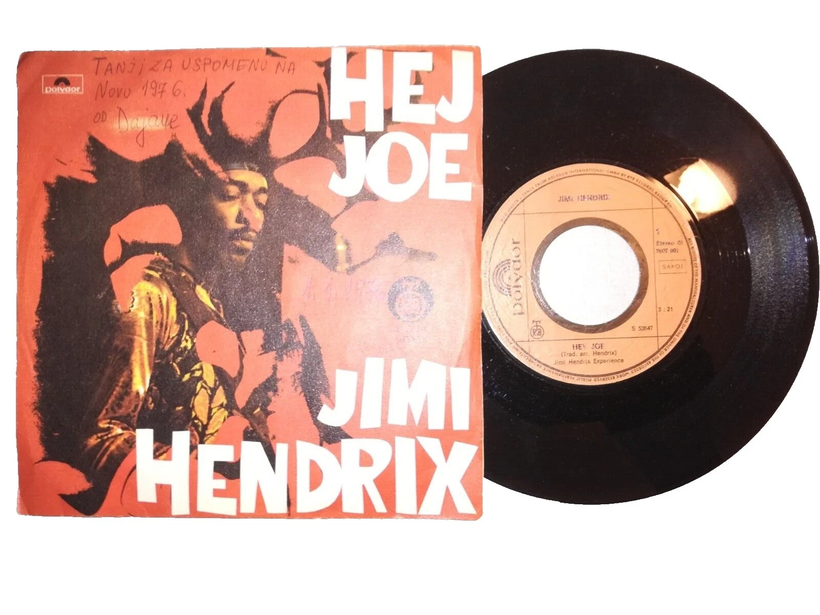 Jimi Hendrix Very Good (VG) Sleeve Single Vinyl Records