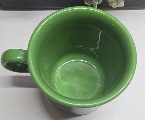 Discontinued Vintage Fiestaware Green Shamrock 10oz Coffee Cup Mug O Ring Handle - Picture 6 of 7