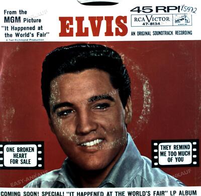 Elvis Presley - They Remind Me Too Much Of You / One Broken ... GER 7'' 1963 .