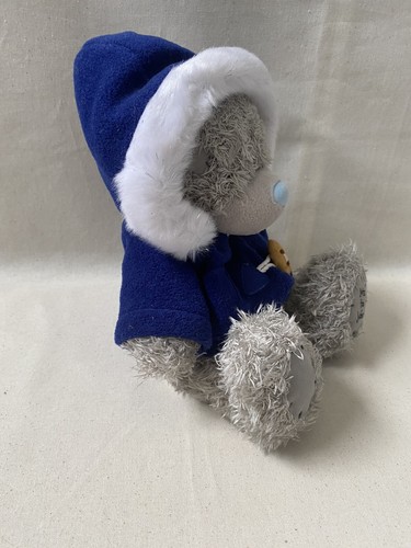 Me To You Tatty Teddy Bear Grey Beanie Blue Duffle Coat 9" Seated Plush Tagged - Picture 5 of 15