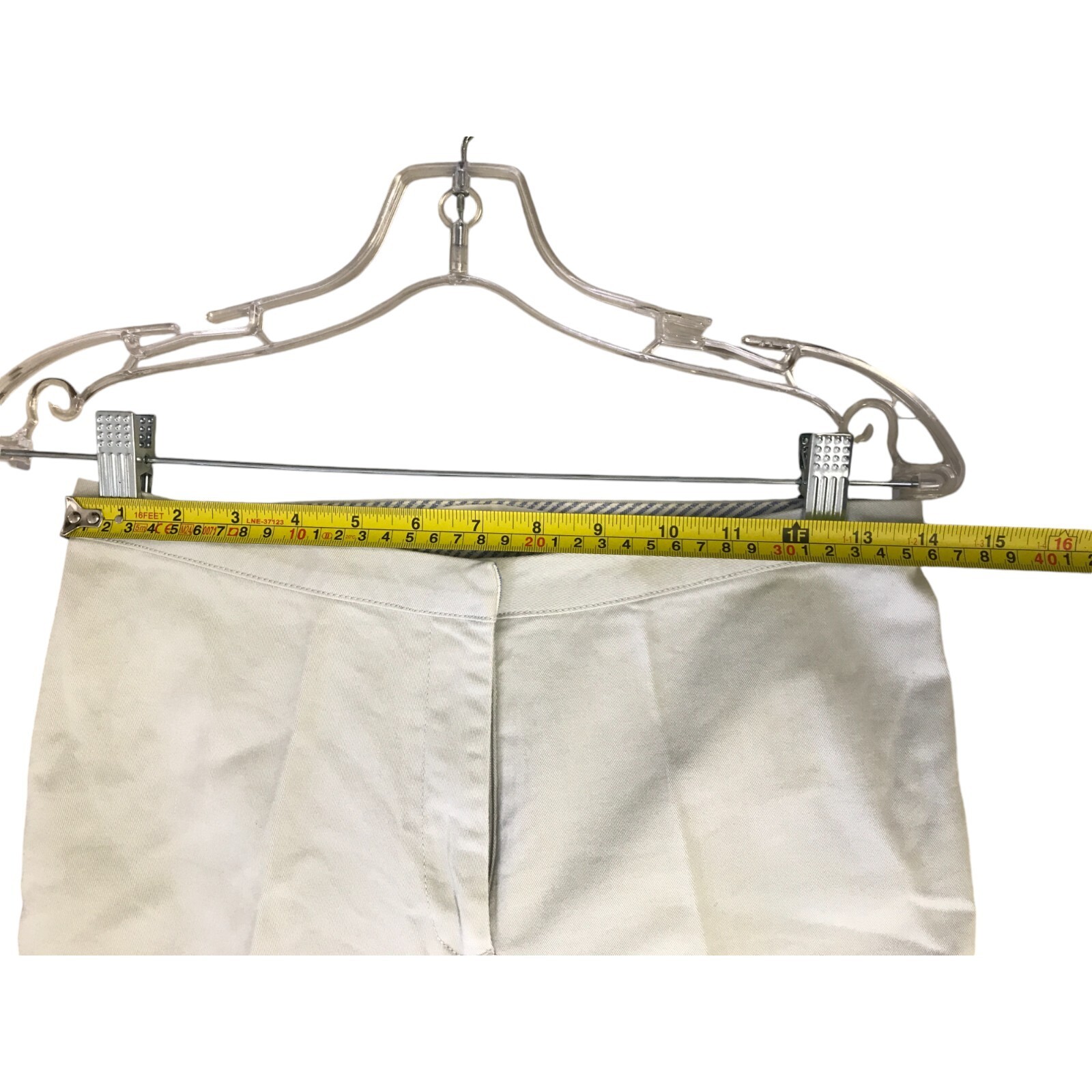 Tommy Hilfiger Chino Pants WomensSize 6 Beige Stretch Flat Front Slash Pockets image 7
