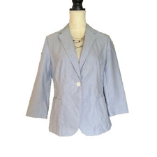 Talbots Single Button Blazer Color Blue Size 8