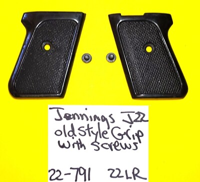 シュリンプG JENNINGS J 22 OLD STYLE BLACK GRIP SET WITH THE SCREWS ITEM # 22