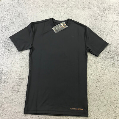 Tommie Copper Shirt Mens Small Core Short Sleeve Black Training Gym Casual a3242