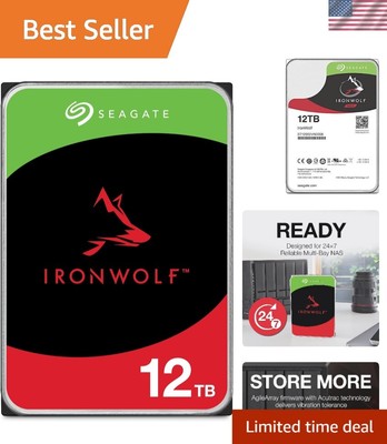 12TB IronWolf SATA Hard Drive for NAS   7200 RPM, Optimized for Performance