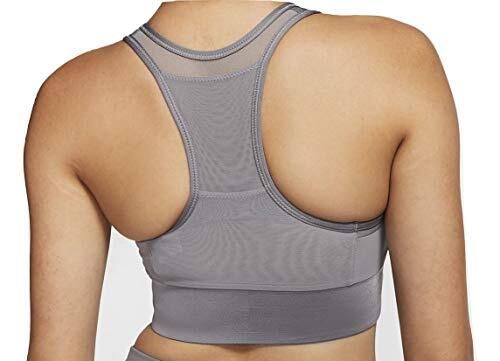 Nike Womens Swoosh Pocket Sports Bra Gray X-Small BV3775-056 - Picture 2 of 2