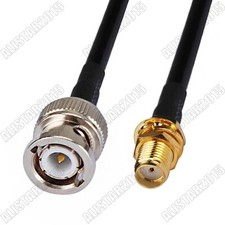 RG58 BNC Male Plug to SMA Female Jack Connector Lot Jumper RF Pigtail Coax Cable