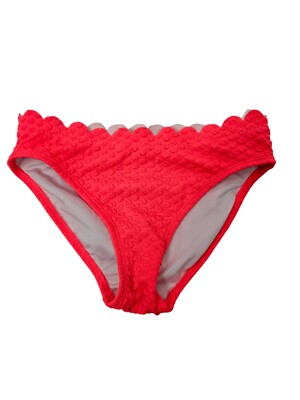 Kate Spade Neon Orange Scalloped Bikini Bottoms Size 10 Girls C23