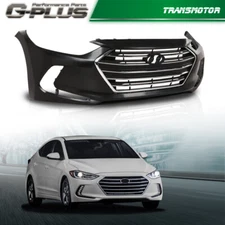 Front Bumper Cover & Grille Assembly Set Fit For 2017 2018 Hyundai Elantra New