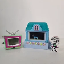 Lot Pixel Chix Blue Mansio House TV Television Figure Toy PARTS ONLY As Is