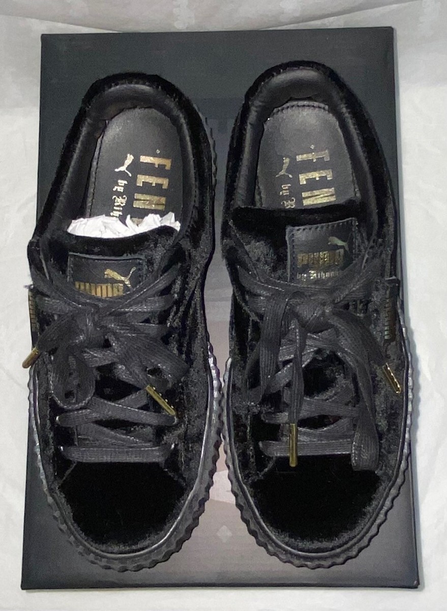 EUC PUMA x FENTY by Rihanna CREEPER Velvet Platform Sneaker Shoes