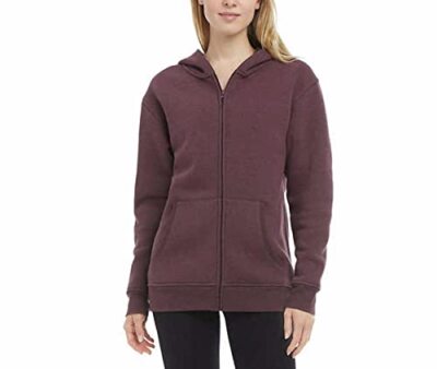 Danskin Women's Ultra Cozy Fleece Full Zip Hooded Jacket Nocturne