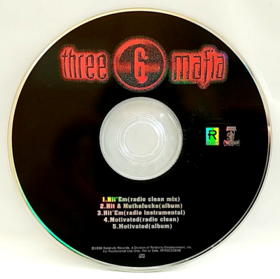 CD) Three 6 Mafia ‎– Hit'Em / Motivated, Promo, RPROCD0848, Single
