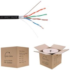 1000ft CAT5e FTP Shielded Outdoor UV Bulk Cable Wire Ethernet Cat5 Network LAN