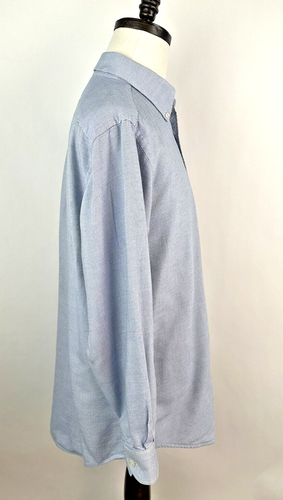 Daniel Cremieux Staney Micro Check Button-down Shirt 16.5 34 Large Blue Cotton - Picture 6 of 7