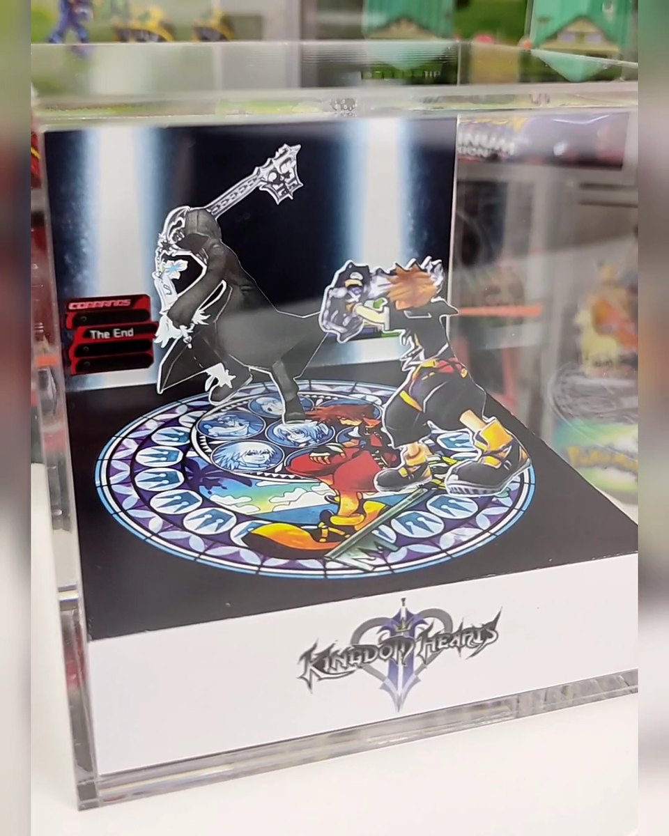 Kingdom Hearts Sora vs Roxas Handmade Diorama - Retro Gaming Cube