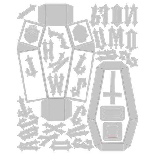 Juego de troqueles Sizzix Thinlits - Caja de ataúd de bóveda, 666680 por: Tim Holtz - Imagen 4 de 4