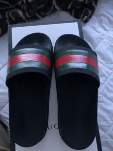 black gucci slides mens