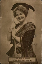 The Maid of Dundee Postcard 1912 Vintage Humor Louisville Ohio