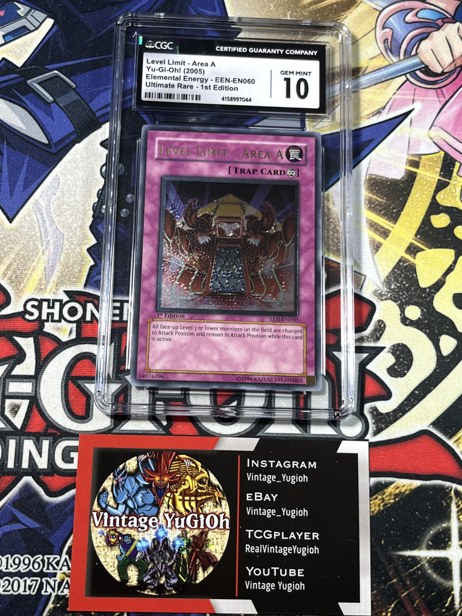 Yugioh CGC 10 Level Limit - Area A EEN-EN060 1st Edition Ultimate Rare PSA | eBay Yugioh CGC 10 Level Limit - Area A EEN-EN060 1st Edition Ultimate Rare PSA | eBay
