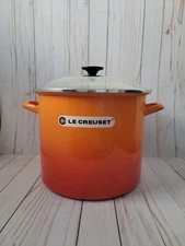 Brand New Le Creuset Stock pot 12 qt Enamel on Steel Flame in Retail Box