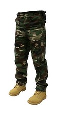 Adults Mens Camo Plain Army Cargo Combat Trousers 28" - 56" Short Regular Long