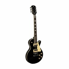 Stagg Archtop Solid Body Electric Guitar - Black - Sel-std Blk