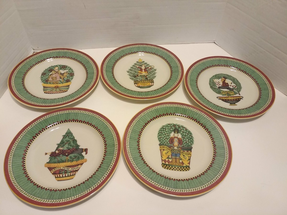 工芸品 100th anniversary of Christmas plate Sakura Debbie Mumm's The Word 12 Days Christmas Third 4