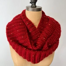 Betsy Johnson Scarf Women Infinity Bead 59x8.5 Winter Casual Work Party Core Ex