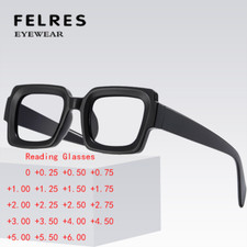 Blue Light Blocking Thick Frame Reading Glasses Men Women Square Retro Glasses