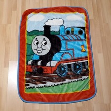 Vintage Thomas the Train Baby Blanket Luxe Fleece Plush Throw Security Lovey