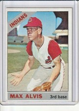 Max Alvis 1966 Topps Baseball Semi-High Card #415-Cleveland Indians