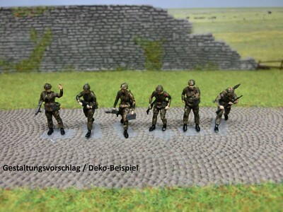 ''Bundeswehr Panzergrenadier-Trupp'' 6 unbemalte Figuren, Bundeswehr, BW