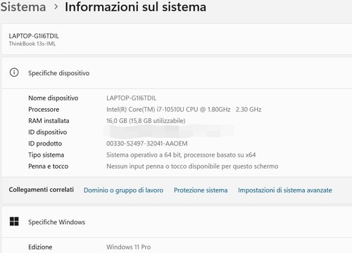 Lenovo Thinkbook 13S Intel I7 Laptop - Zdjęcie 8 z 8