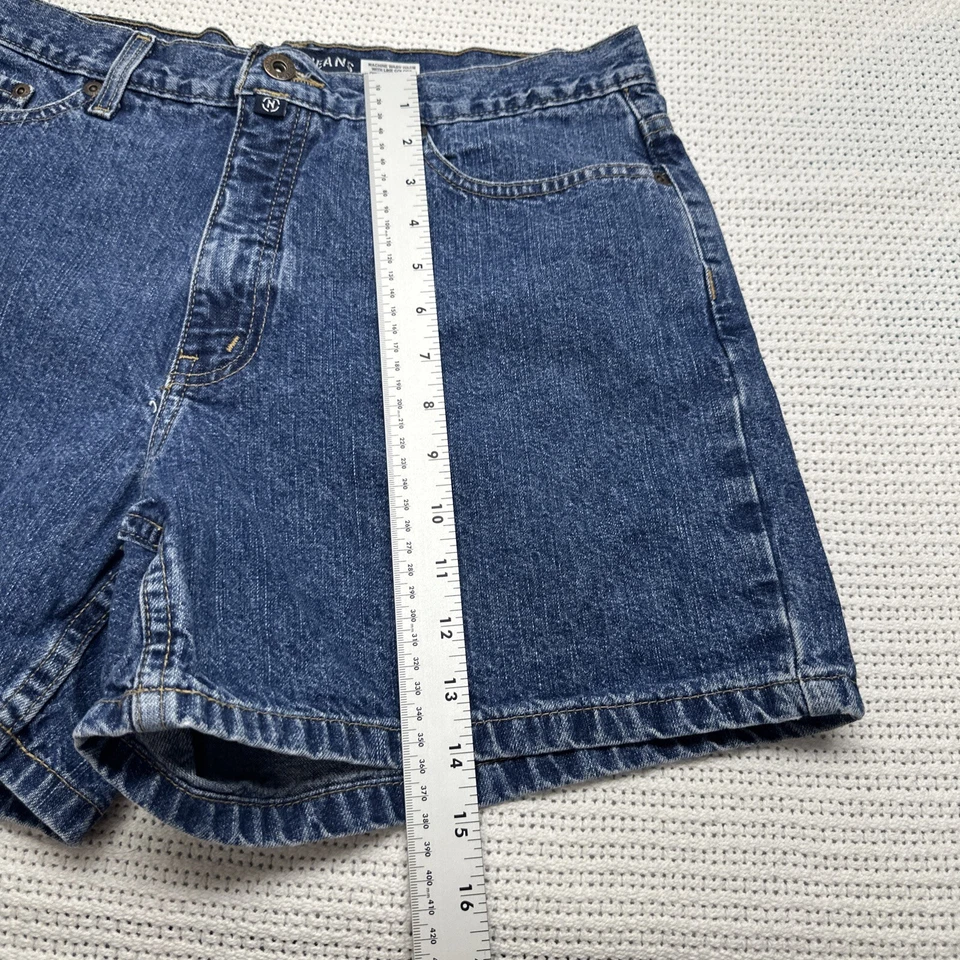 Pantalones Cortos Vaqueros Nautica Vintage Años 90 12 Tiro Alto Jean 100% Algodón México Y2K Foto 3 de 4